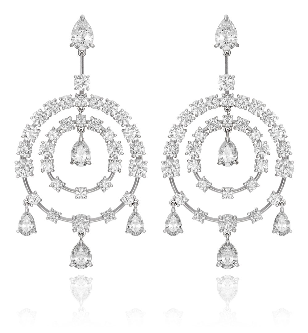 Diamond Chandelier Earring In Platinum Élégance Hammerman Diamond And 18kt White Gold Chandelier Style Earrings