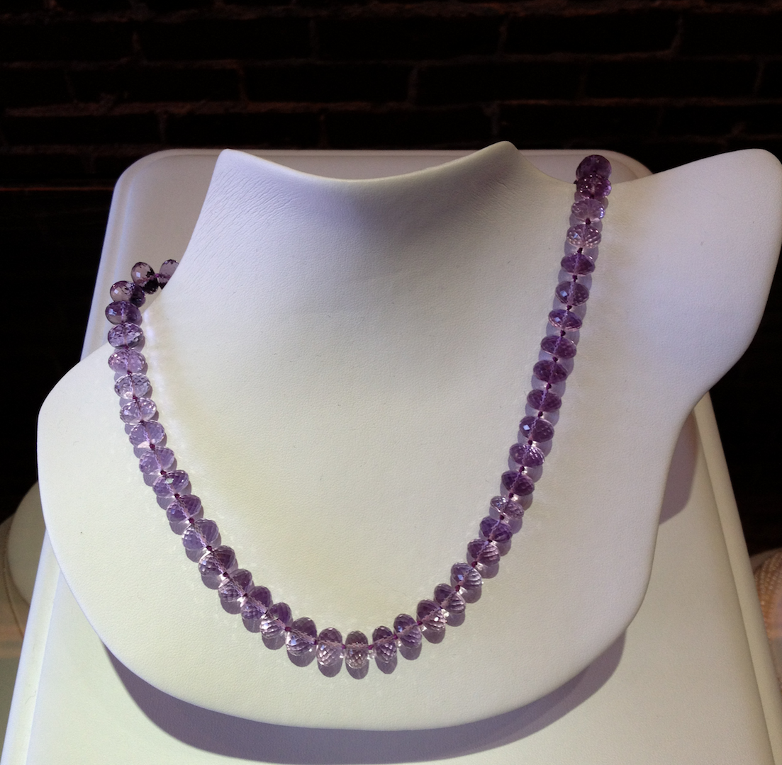 Faceted amethyst beads 