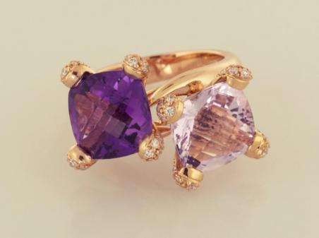 Dual Amethyst Ring