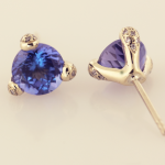 Tanzanite and diamond earrings