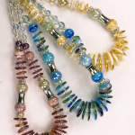 Italian Glass Bead Necklaces in three color choices