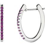 Pink sapphire and 114KT white gold earrings set with .60ct. pink sapphires