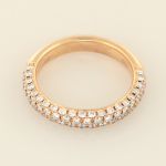 Rose gold diamond pavé ring
