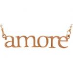 Amore necklace in 14KT yellow gold.