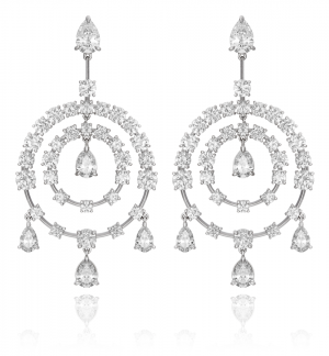 Diamond Chandelier Earring In Platinum Élégance Hammerman Diamond And 18kt White Gold Chandelier Style Earrings
