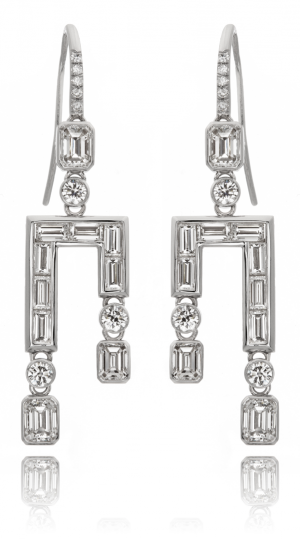 Diamond earrings n 18KT white gold